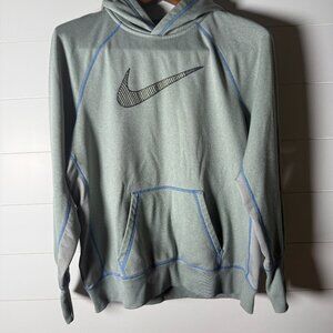 Nike Therma-Fit Hoodie Gray with Blue, Sz XL